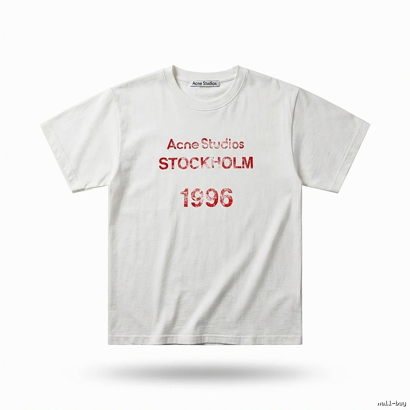 Acne Studios minimalist style white T-shirt