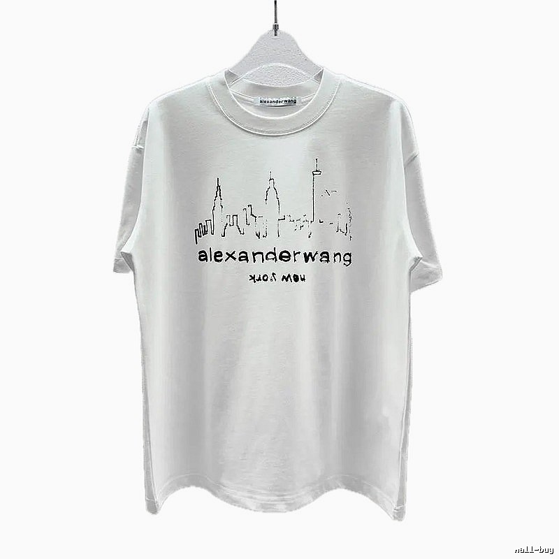 Alexander Wang Skyline Street Style White T-Shirt