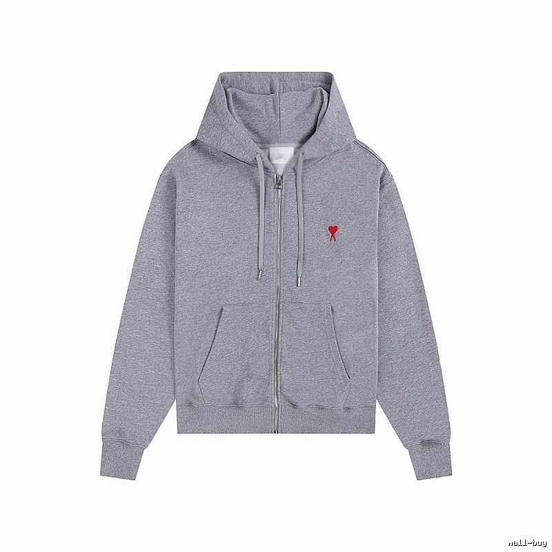 Ami Love Series Trendy Brand Grey Hoodie