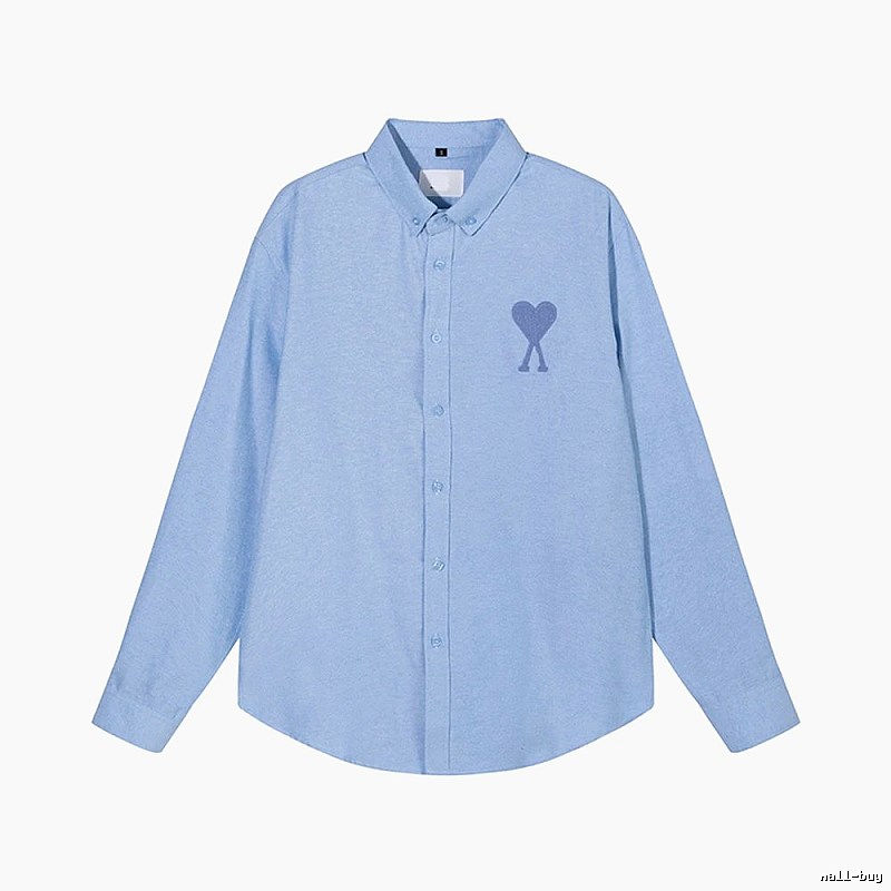 AMI Love Simple Style Blue Shirt