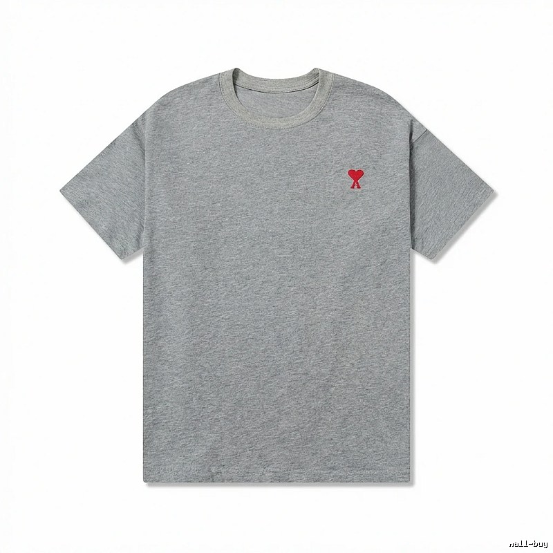 AMI Love Simple Style Grey T-shirt