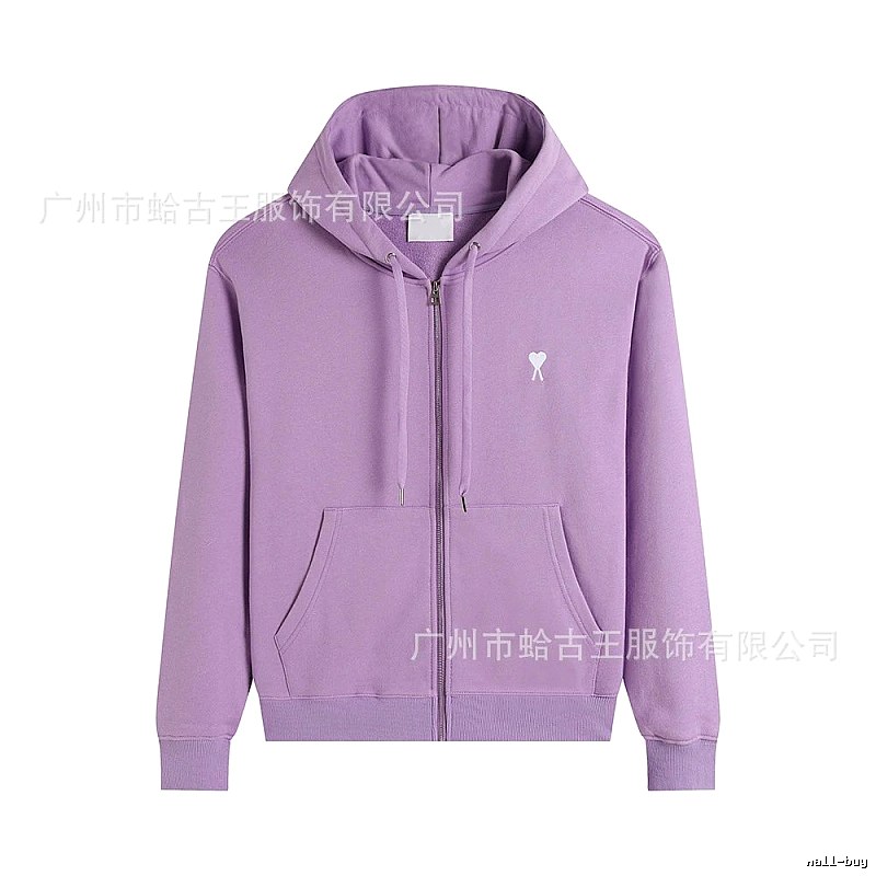 AMI Love Simple Style Purple Hoodie