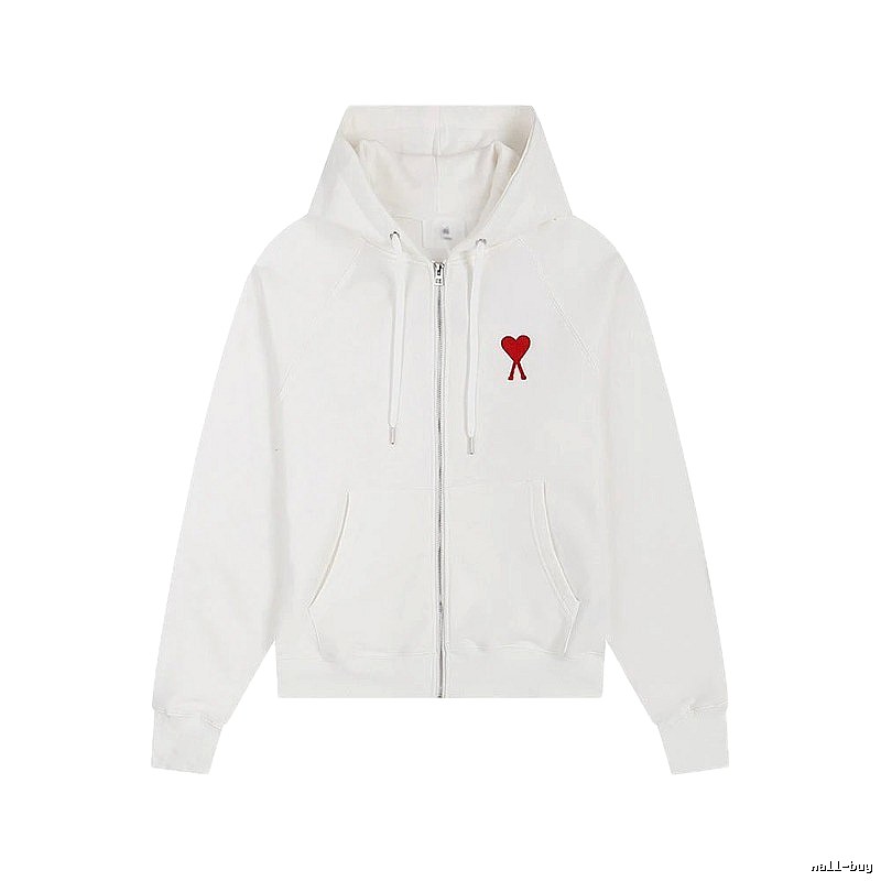 AMI Love Simple White Hoodie