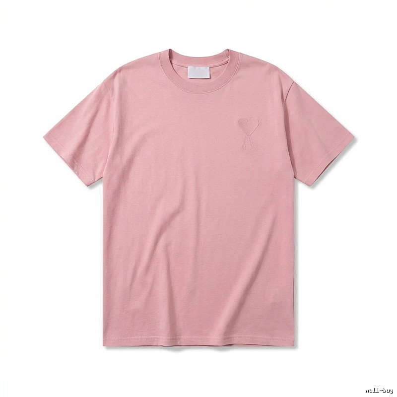 AMI simple and elegant pink T-shirt