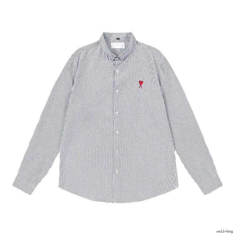 Ami striped minimalist style shirt