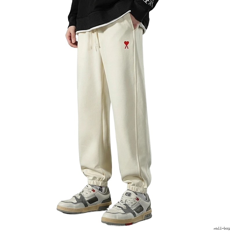 AMI&EASY minimalist style off-white sweatpants