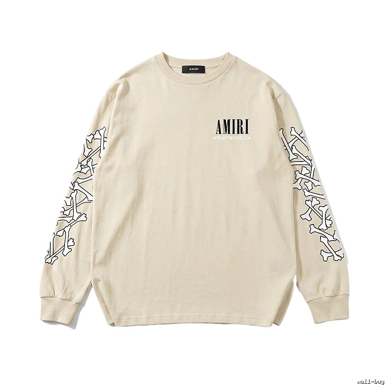 AMIRI Bone Pattern Trendy Beige Sweatshirt