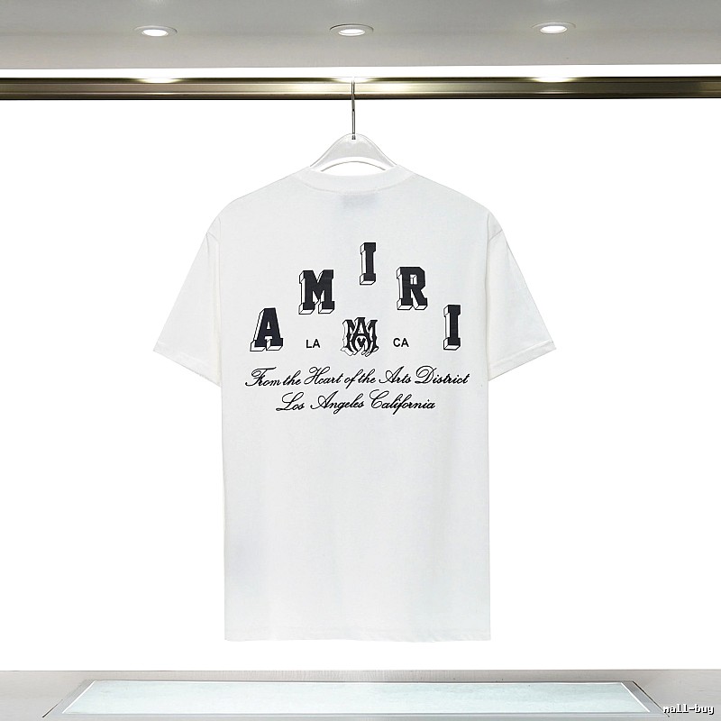 Amiri Daily Graphic T-shirt White Blue Amiri with Visual Detail