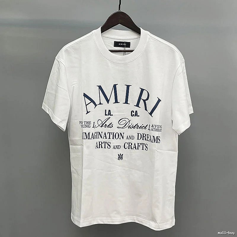 Amiri Letter Graphic White Records Graphic T-Shirt Weekend Wear