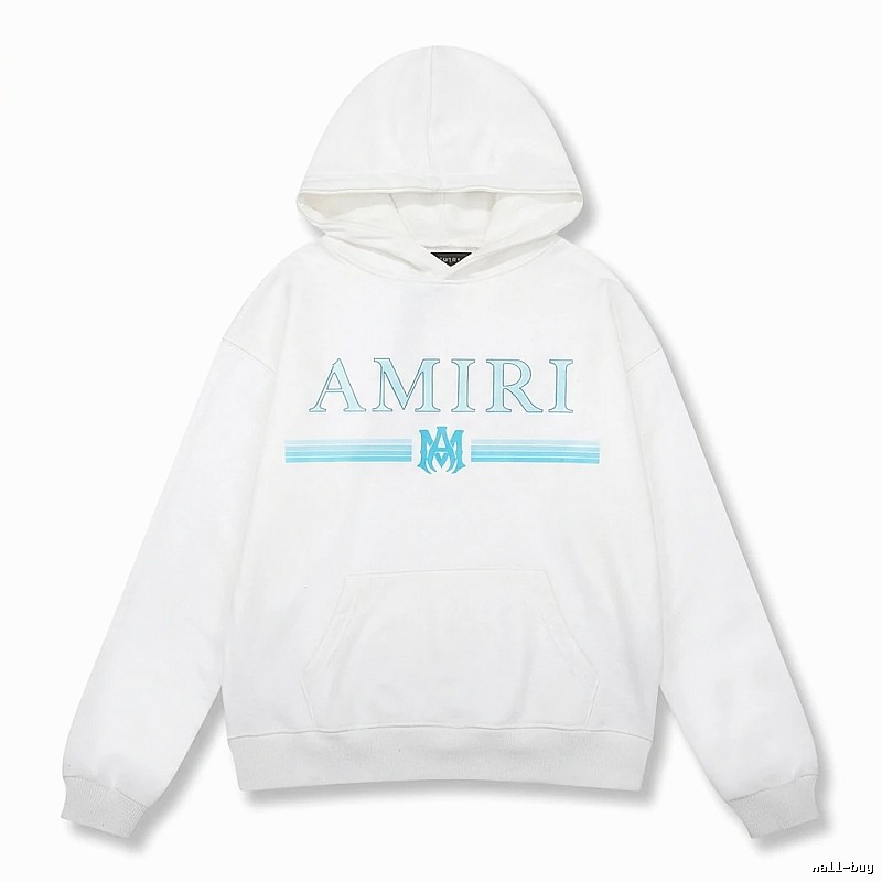 AMIRI letter - printed white hoodie