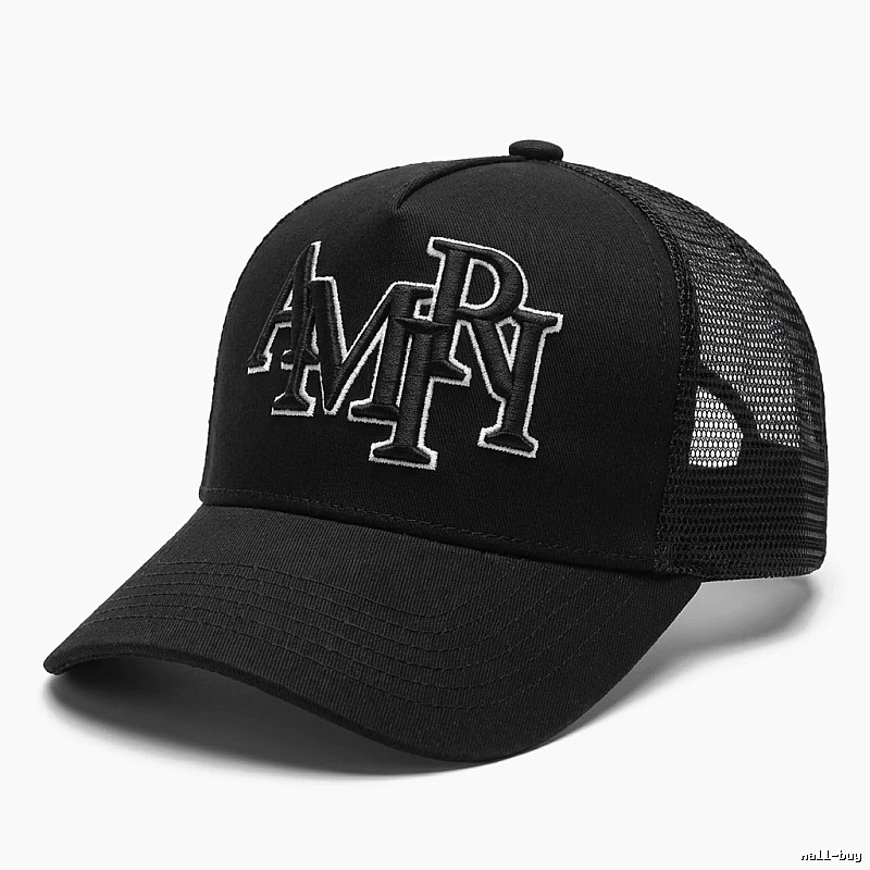 AMIRI letter-style black cap