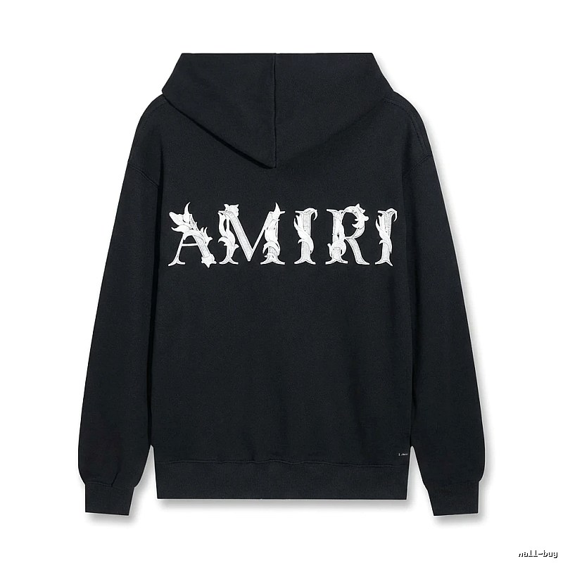 AMIRI letter-style black hoodie