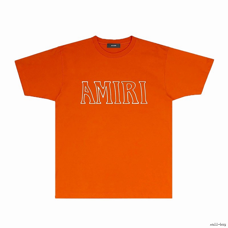 AMIRI Orange Minimalist Style T-shirt