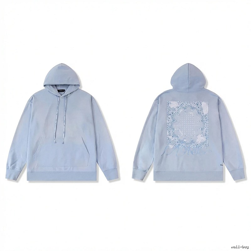 AMIRI Paisley Casual Light Blue Sweatshirt