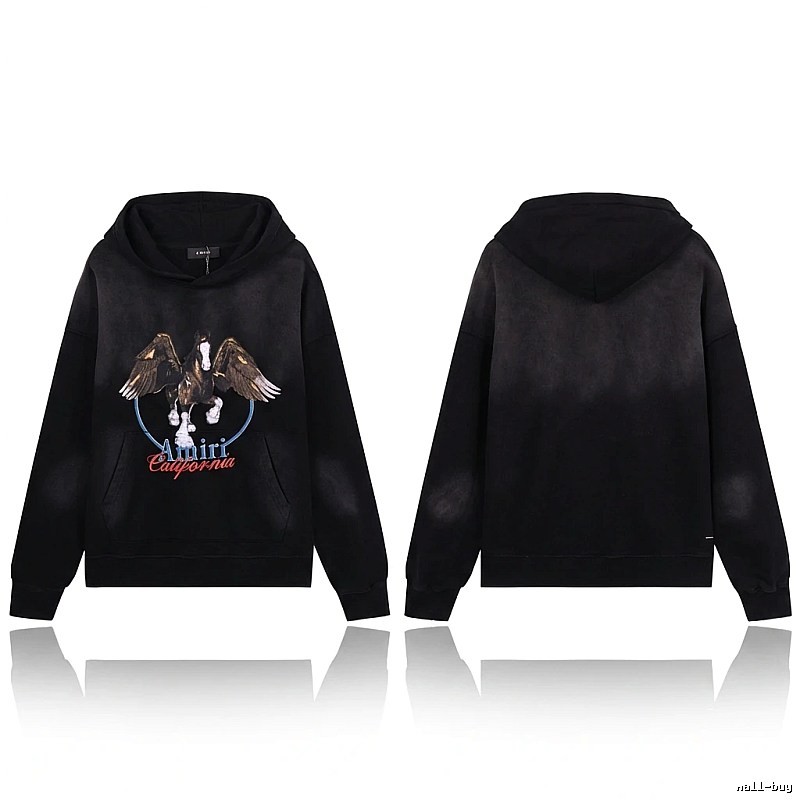 AMIRI Pegasus Retro Black Hoodie