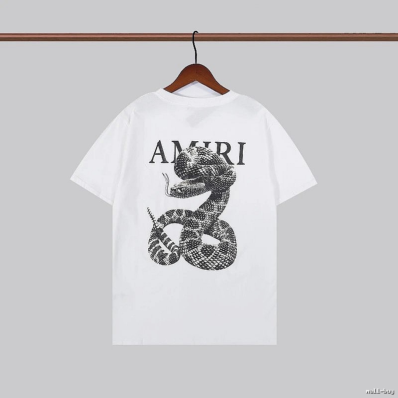 Amiri Resort Graphic T-shirt White Blue Amiri for Travel Looks