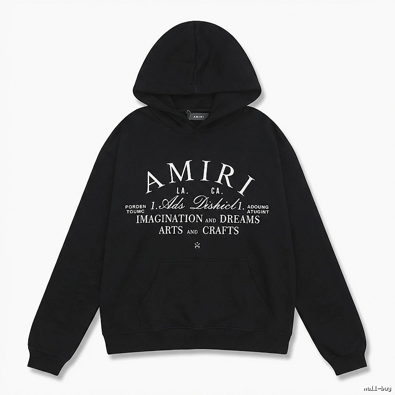 AMIRI retro-style black hoodie