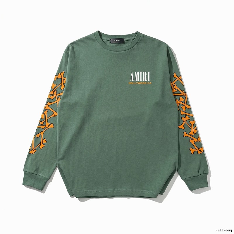 AMIRI Trendy and Cool Style Olive Green Sweatshirt