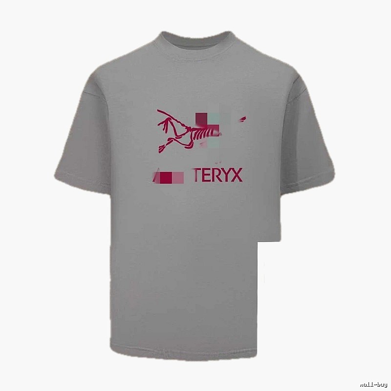 Arc'teryx Skull Print Trendy Cool Light Grey Short Sleeve T-Shirt