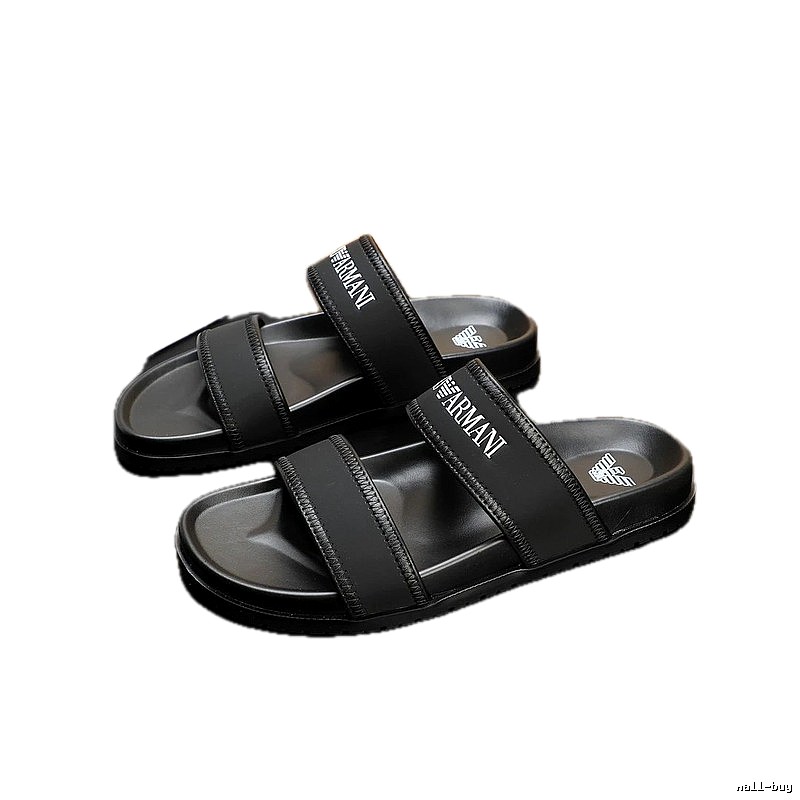 Armani Casual Style Black Slides