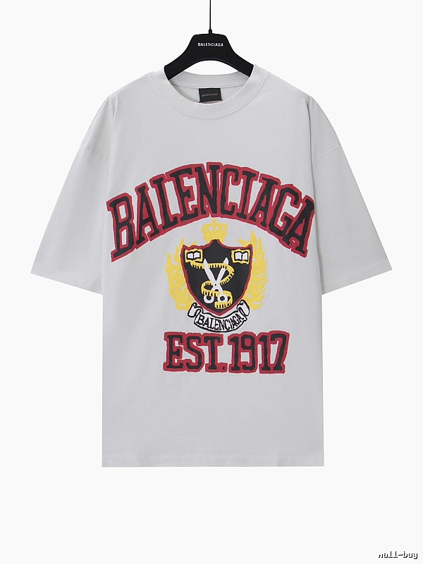 Balenciaga Badge Style White T-shirt