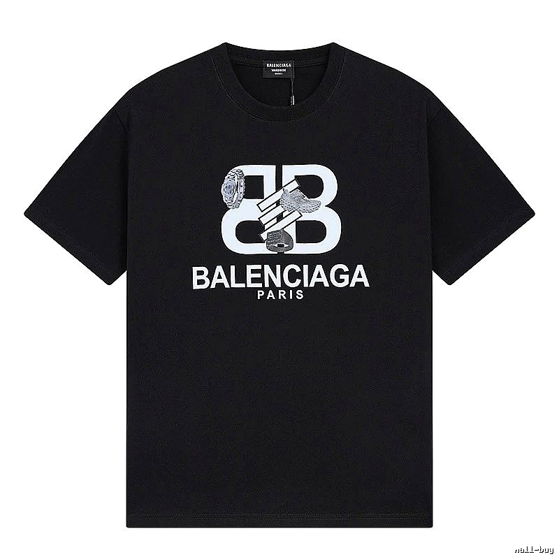 Balenciaga BB Print Short-sleeve Shirt