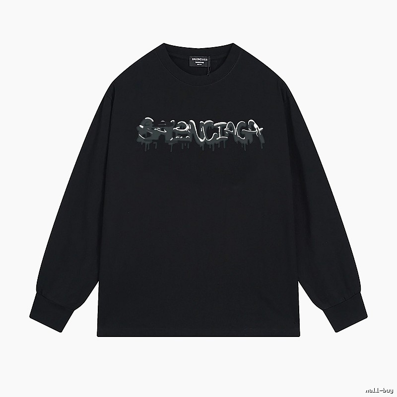 Balenciaga graffiti-style black long-sleeve