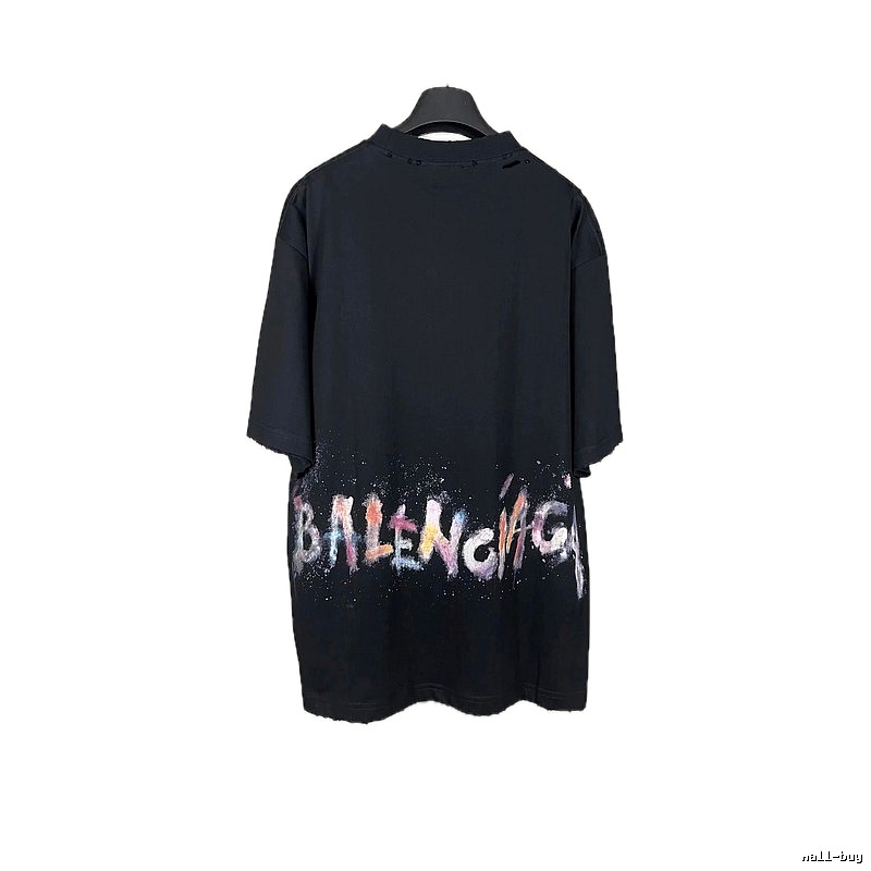 Balenciaga graffiti-style black T-shirt