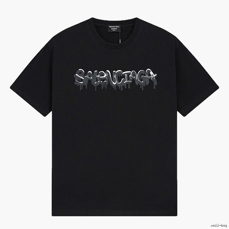 Balenciaga graffiti-style black T-shirt