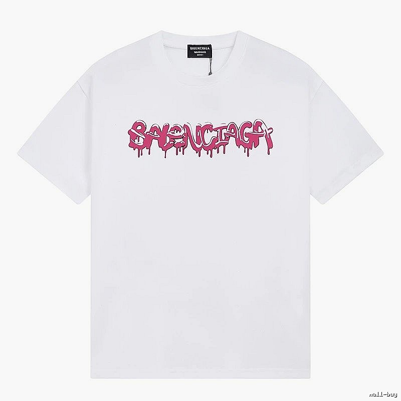 Balenciaga graffiti-style white T-shirt