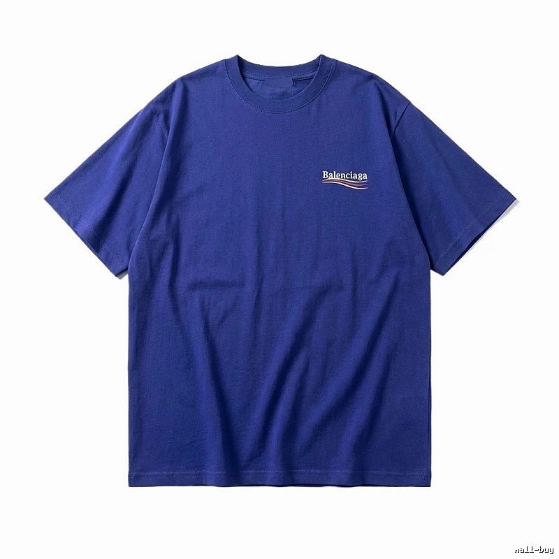 Balenciaga minimalist style blue T-shirt