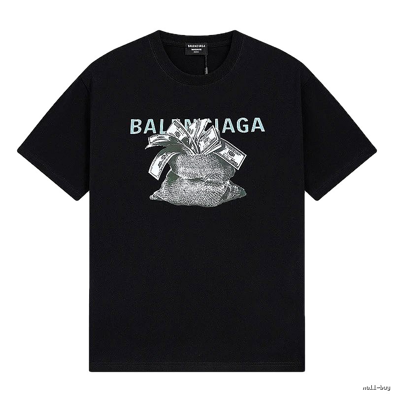 Balenciaga Money Bag Style Black T-shirt