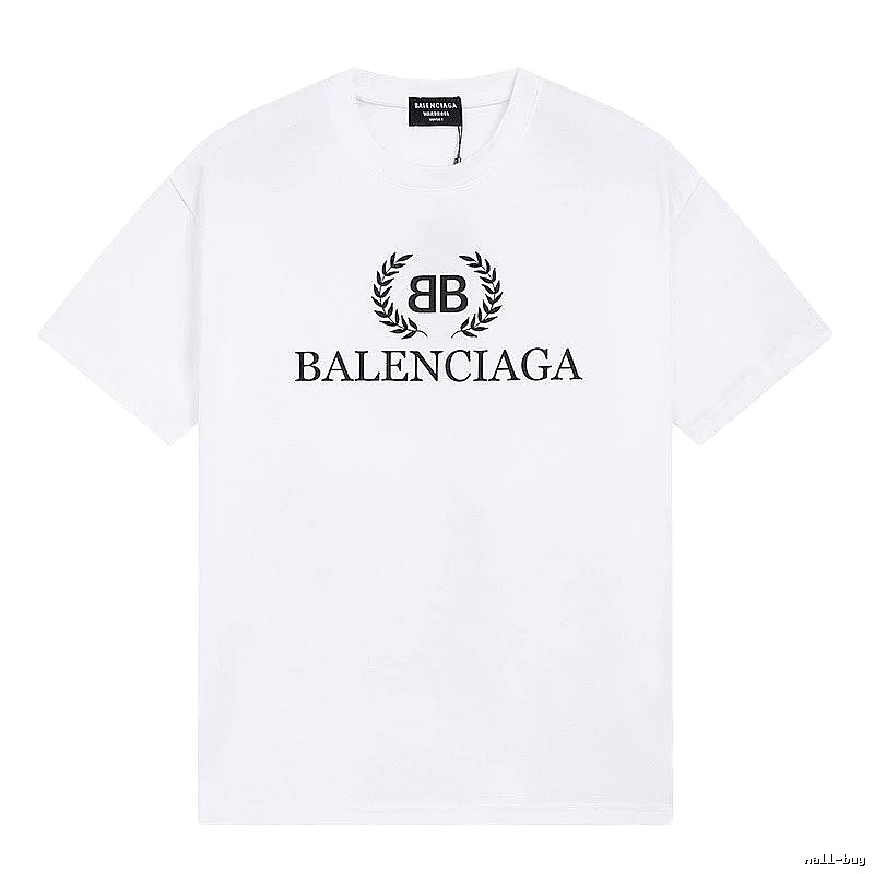 Balenciaga Printed Simple White T-shirt