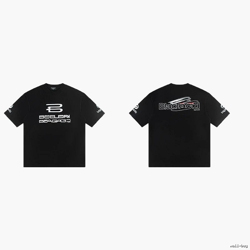 Balenciaga Printed Street Style Black T-shirt