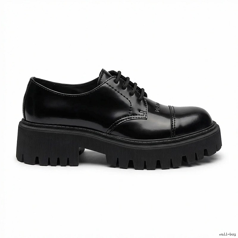 Balenciaga thick-soled British-style leather shoes
