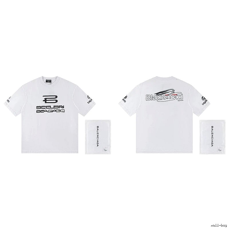 Balenciaga Trendy Racing Print White T-Shirt