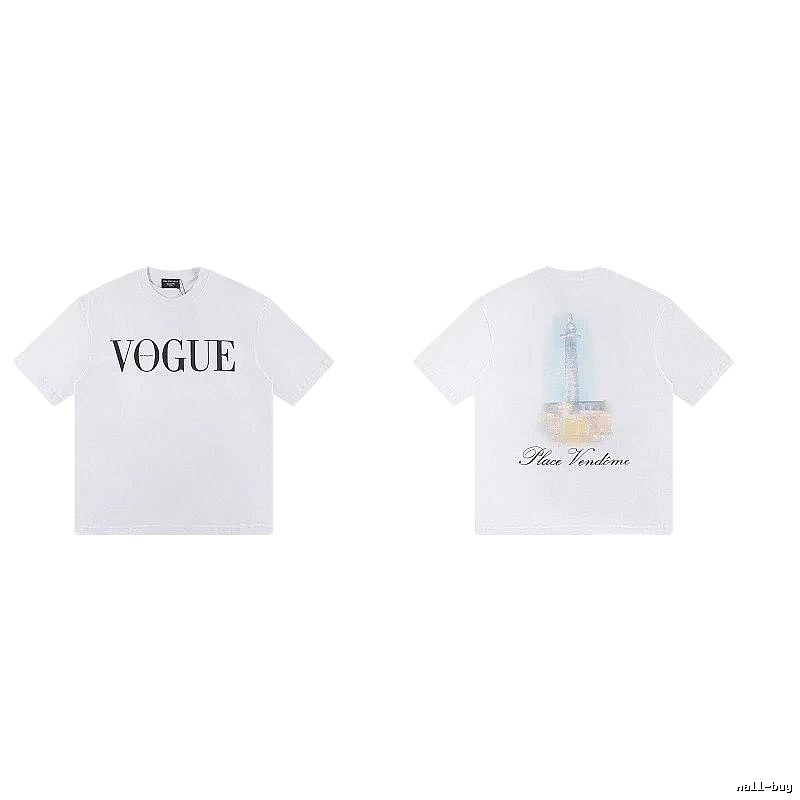 Balenciaga VOGUE Printed Trendy White T-Shirt
