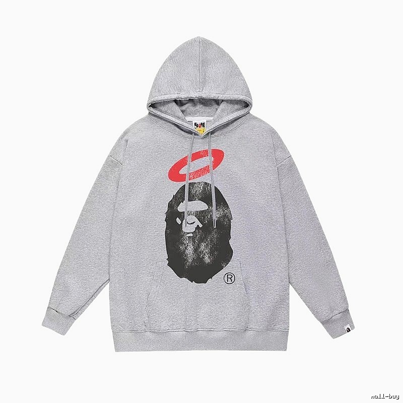 Bape Ape Head Grey Hoodie