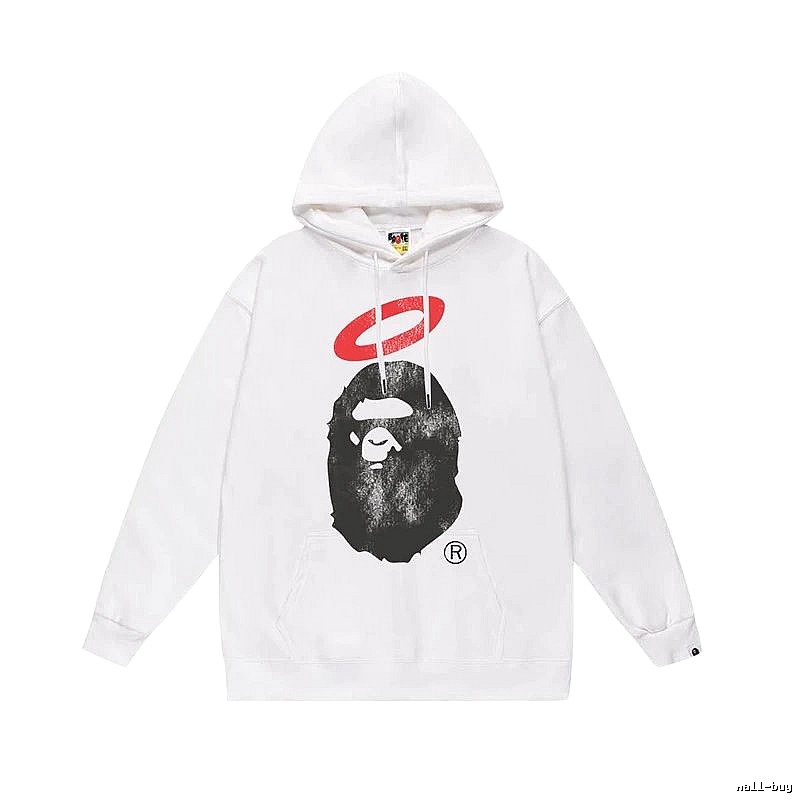 Bape Ape Head Trendy Cool Style White Sweatshirt