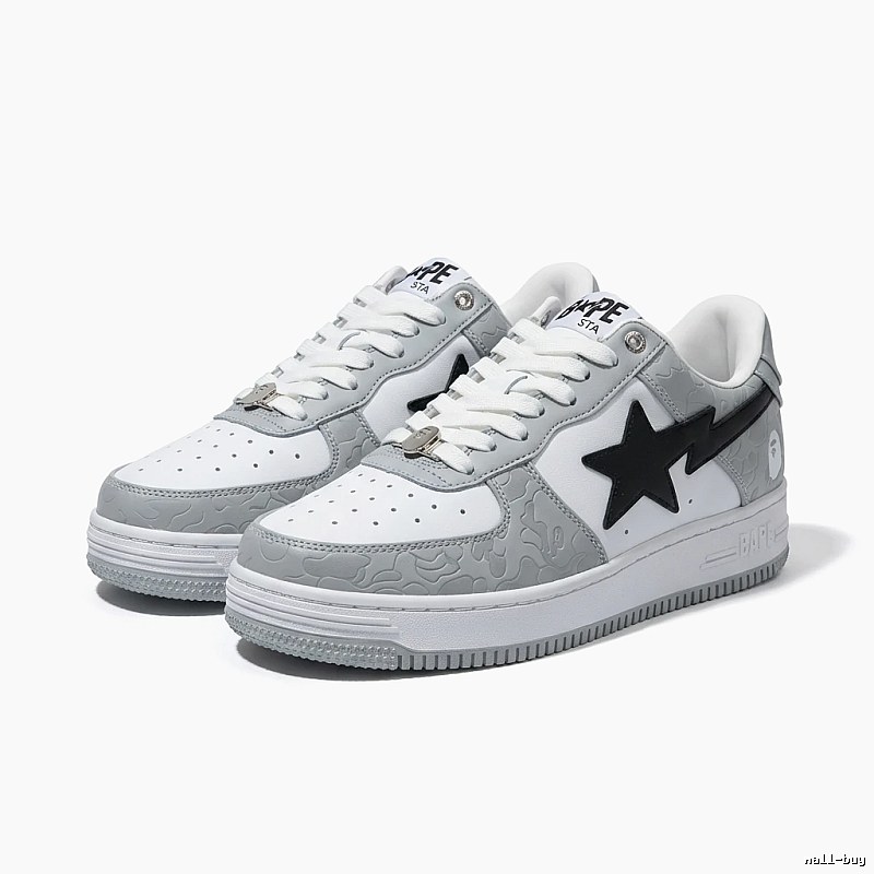 Bape Black and Grey Trendy Sports Shoes