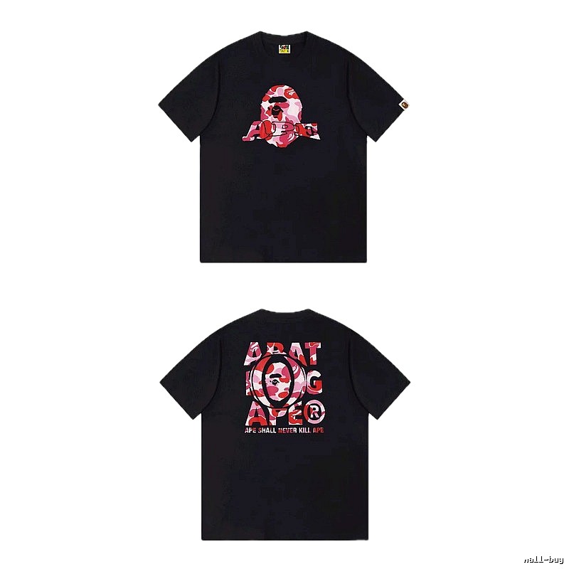 Bape camouflage-style black T-shirt