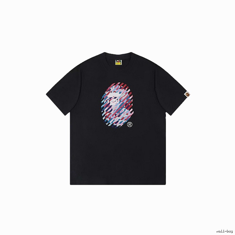 Bape camouflage style black T-shirt