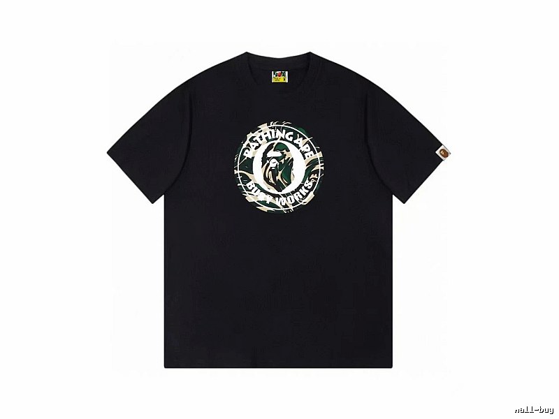 Bape camouflage style black T-shirt