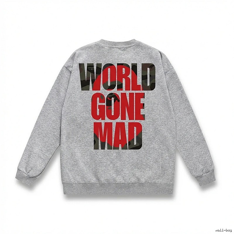 Bape grey letter sweatshirt