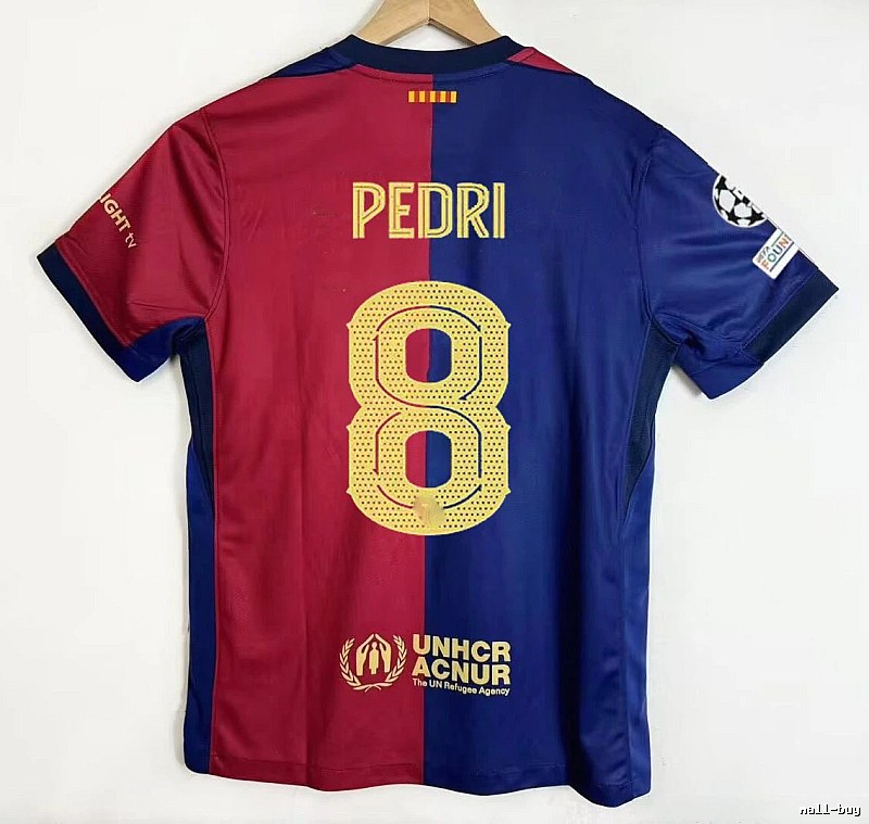 Barcelona Sport Gavi #6 soccer jersey Blue Red Barcelona for Collection Drops