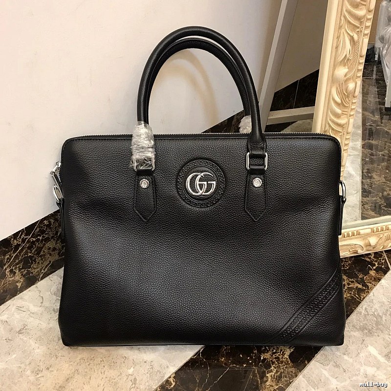 Briefcase by Gucci with Black Leather Briefcase