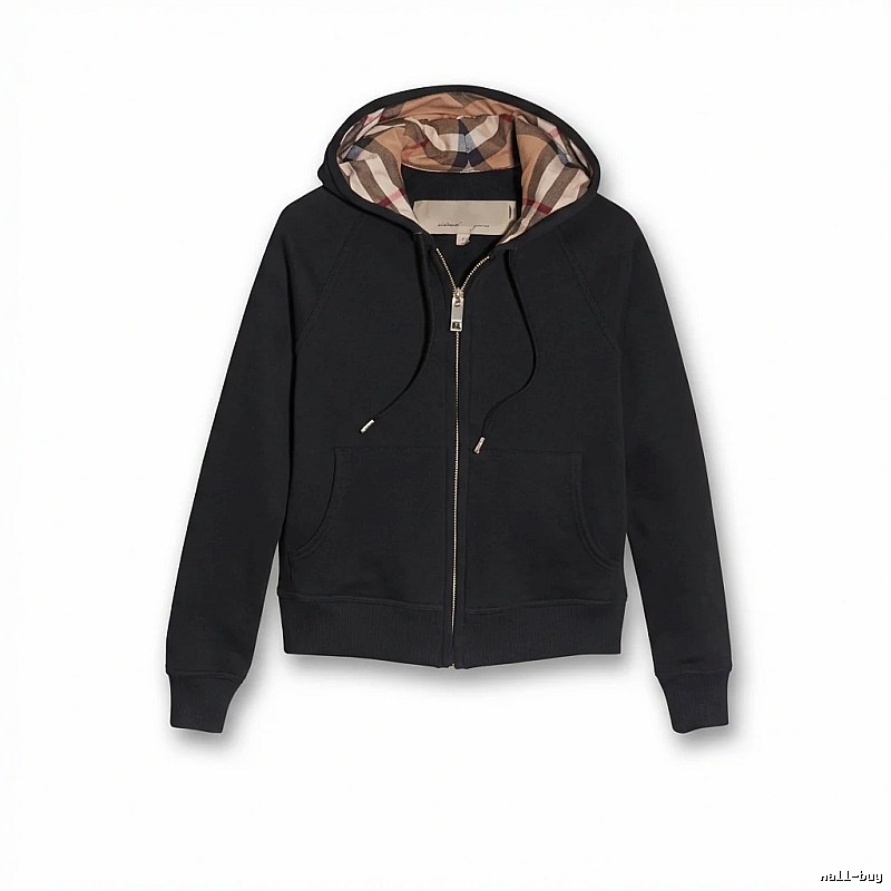 Burberry checkered hooded black sweatshirt