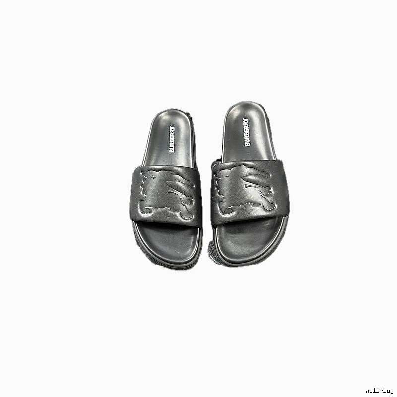 Burberry Knight Embossed Casual Style Black Slides