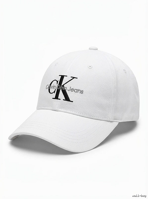 Calvin Klein minimalist style white baseball cap