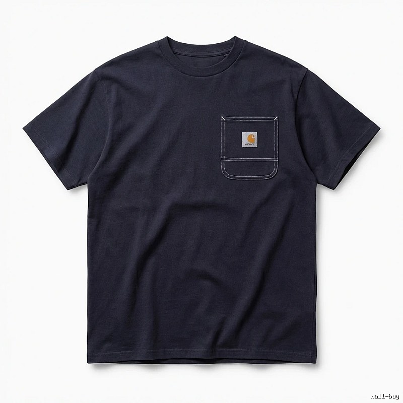 Carhartt minimalist style navy blue T-shirt